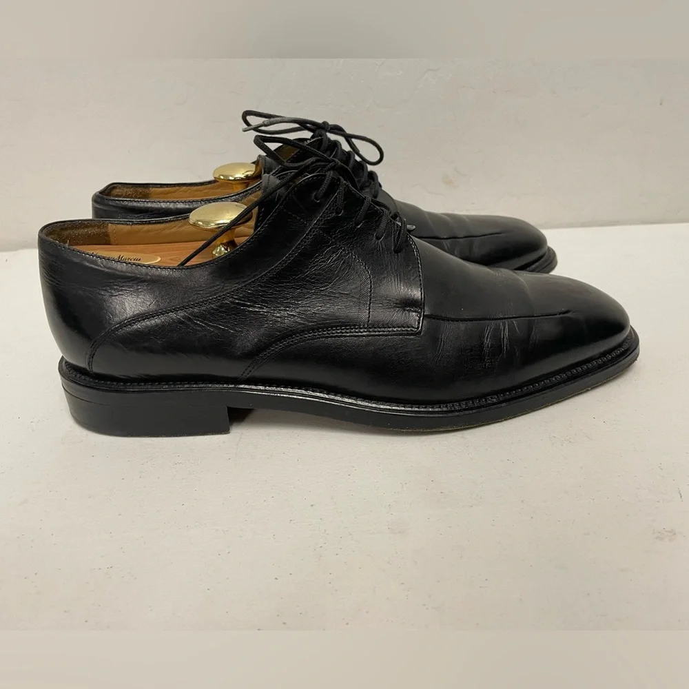 JOHNSTON & MURPHY Made in Italy‎ Bicycle Toe Oxford Shoe in Black Size 10 1/2 M